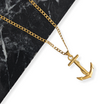 Load image into Gallery viewer, 18K Gold Filled Tarnish Proof Anchor Necklace
