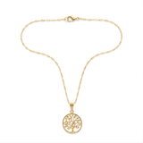 18K Gold Filled Money Tree Pendant with Diamonds