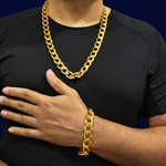 Load image into Gallery viewer, 18K Gold Filled Cuban Link Chain With Bracelet
