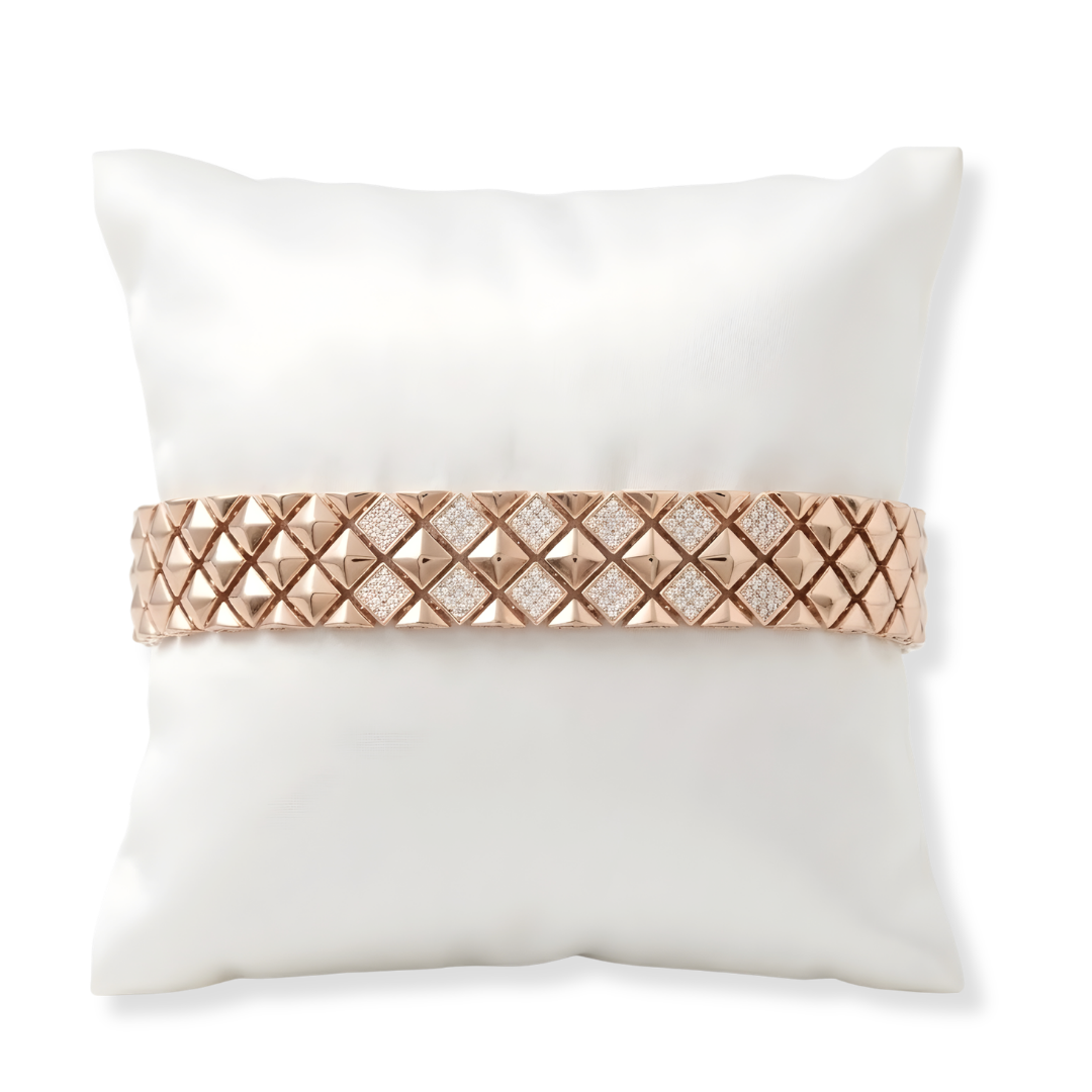 18K Rose Gold Filled Diamond Bracelet