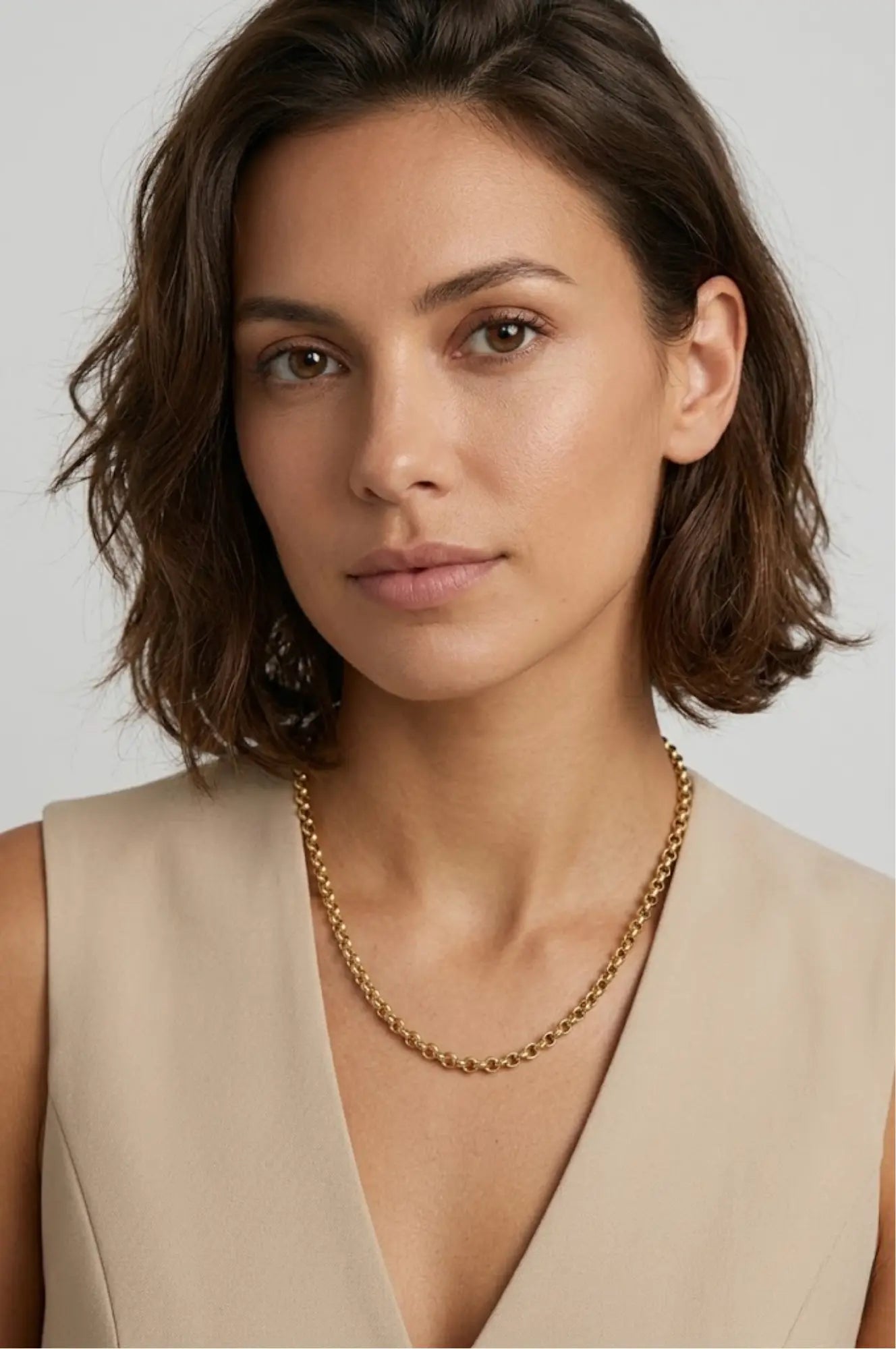 18K Gold Filled Belcher Chain Necklace