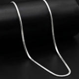Silver 54CM x 3MM Herringbone Chain Necklace for Men and Women -  Flat Snake Chain