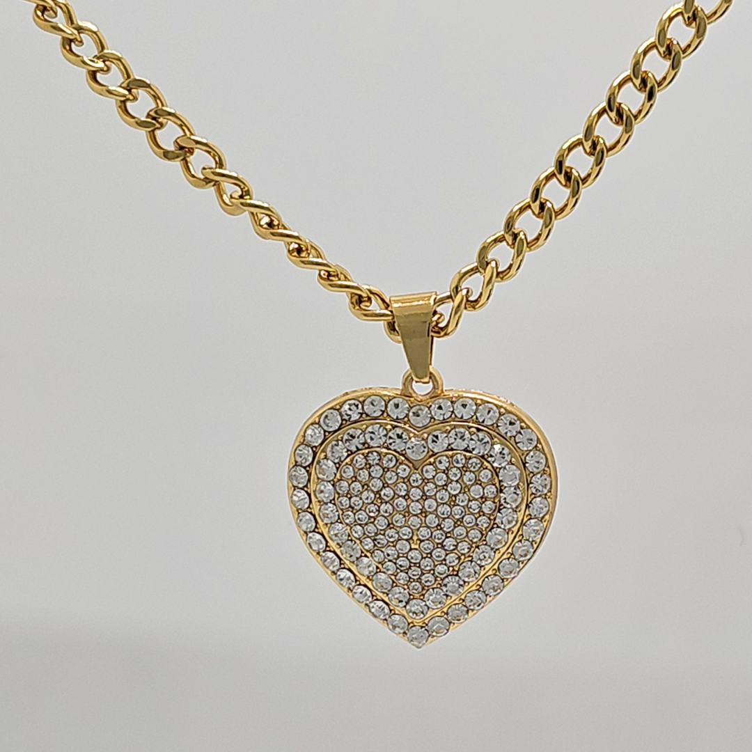 14K Gold Filled Tarnish Proof Heart Pendant with CZ