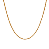 18K Gold Filled Twisted Rope Chain Necklace – 60cm Classic Gold Chain