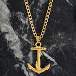 Load image into Gallery viewer, 18K Gold Filled Tarnish Proof Anchor Necklace
