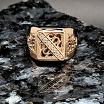 Load image into Gallery viewer, 18K Rose Gold Filled Square Ring.
