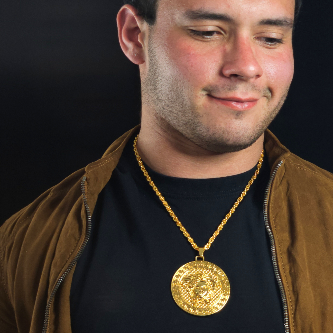 18K Gold Filled Large Pendant Necklace