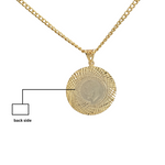 Load image into Gallery viewer, 18K Gold Filled Customized Tarnish Proof Full Sovereign Pendant Necklace
