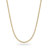 Gold & Silver Tone Round Box Chain Necklace (58cm) – Tarnish-Resistant Venetian Chain