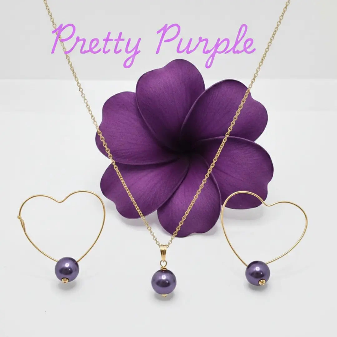  18K Gold Filled Hawaiian Pearl Sets,     