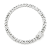 Silver Iced Out Cuban Link Chain