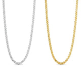 Gold & Silver Tone Wheat Spiga Chain Necklace (6mm x 50cm) – Bold Braided Statement Jewelry [skujdzlukebox3]
