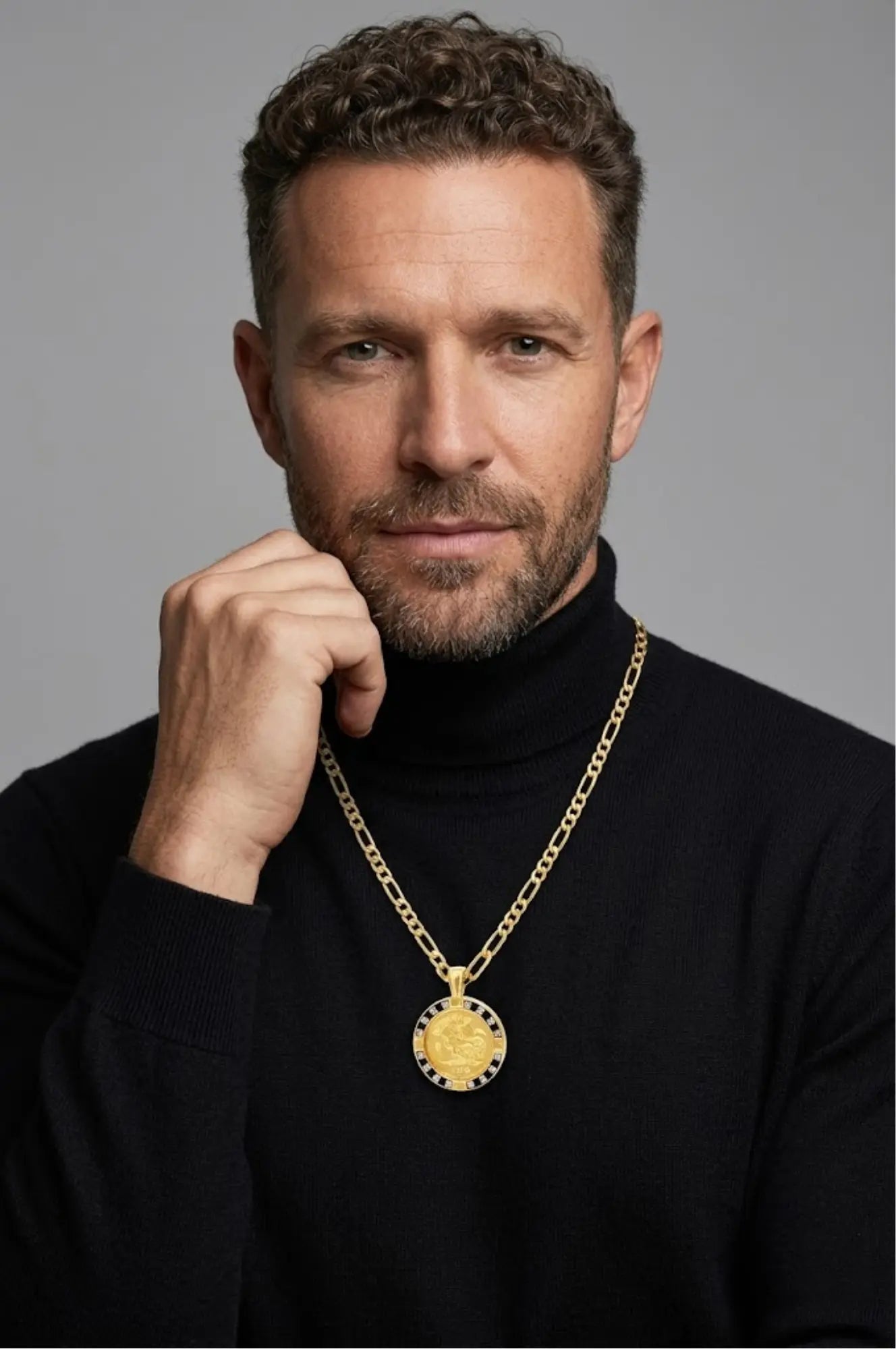 18k Gold Filled Sovereign Medallion Necklace