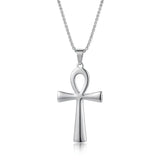 Ankh Pendant Necklace – Egyptian Key of Life Stainless Steel (52cm Chain)