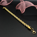 Load image into Gallery viewer, 18K Gold Filled Rope Chain Bracelet