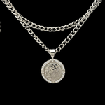Load image into Gallery viewer, Silver  1913 Full Sovereign Pendant Necklace with CZ