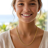 18K Gold Filled Rope Chain – 60cm & 3mm Unisex Tarnish-Proof Chain