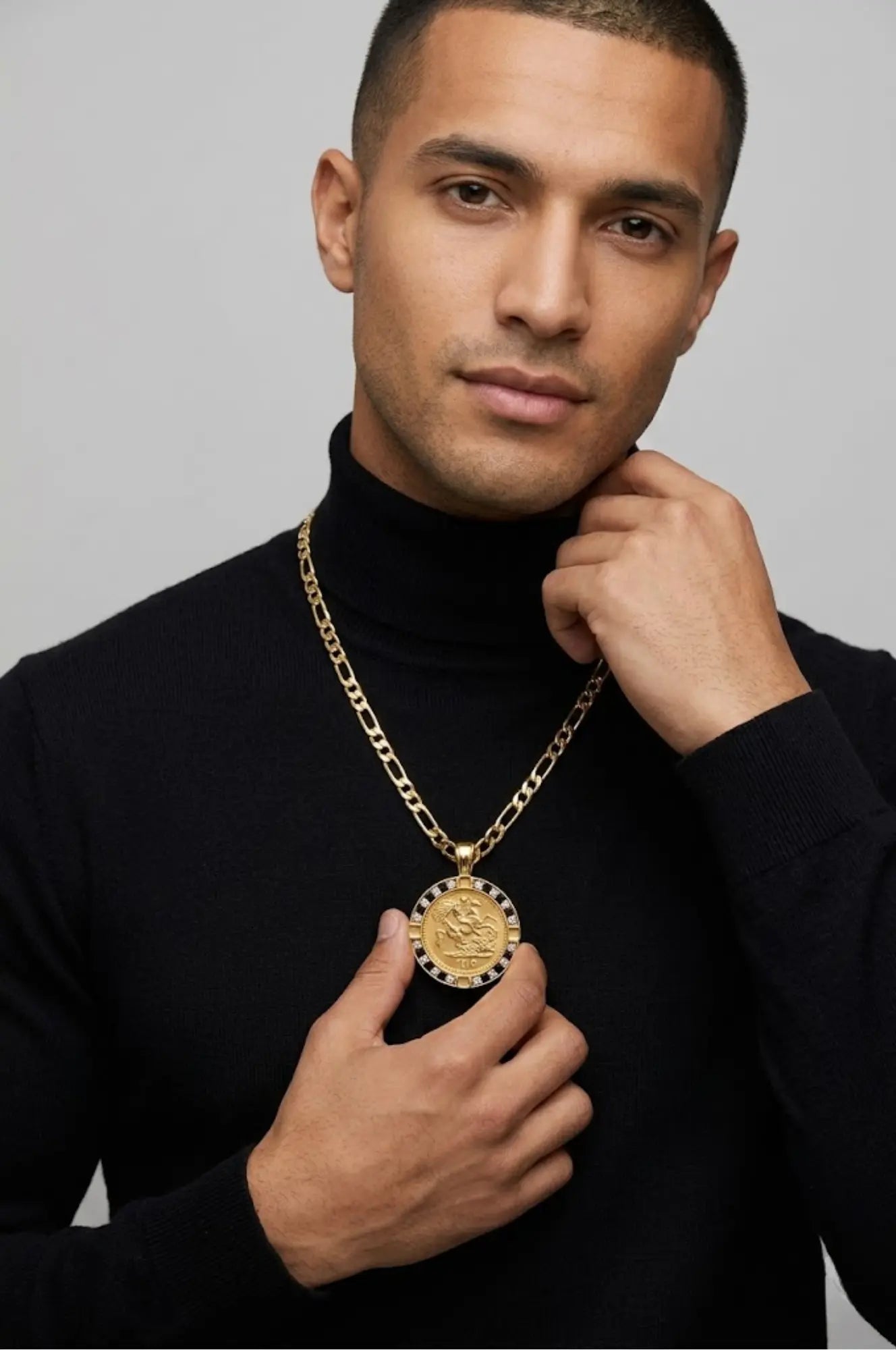 18k Gold Filled Sovereign Medallion Necklace