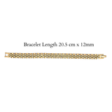 Luxury Stainless Steel Watch-Link Bracelet – 12mm Wide Tarnish-Proof Horology-Inspired Band for Men  (20cm)