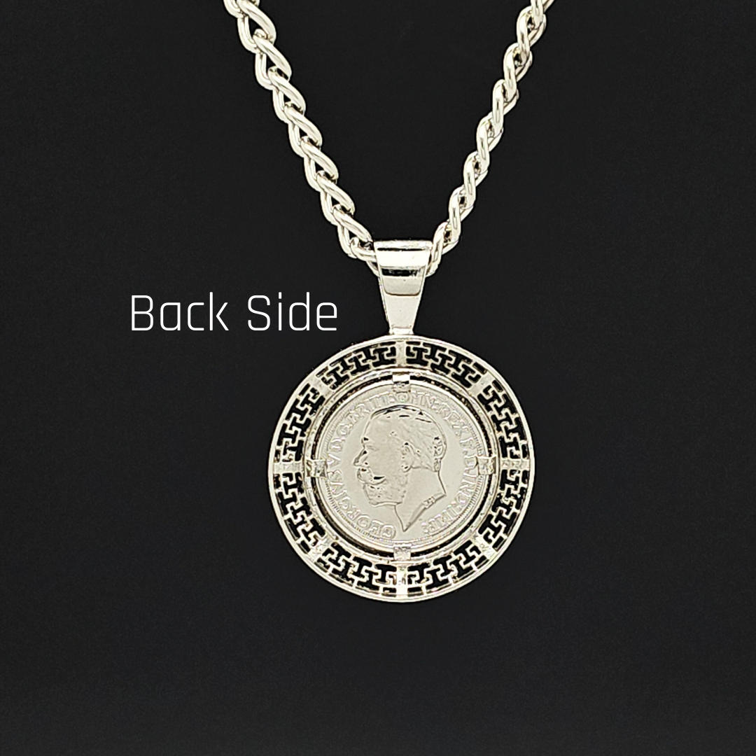 Silver  Full Sovereign Pendant Necklace – 1913 Coin
