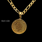 Load image into Gallery viewer, 18K Gold Filled Full Sovereign Pendant Necklace 1913 with CZ