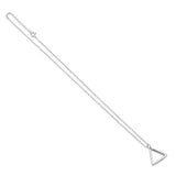 Silver Geometric Triangle Pendant Necklace – 60cm Cable Chain Minimalist Jewelry