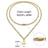 60CM x 4MM 14K Gold Filled Ankh Cross Necklace | Tarnish Proof Unisex Jewelry