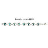 22CM Hawaiian Sterling Silver Abalone Shell Angel Charm Bracelet – Tarnish-Proof Inlay Link Chain