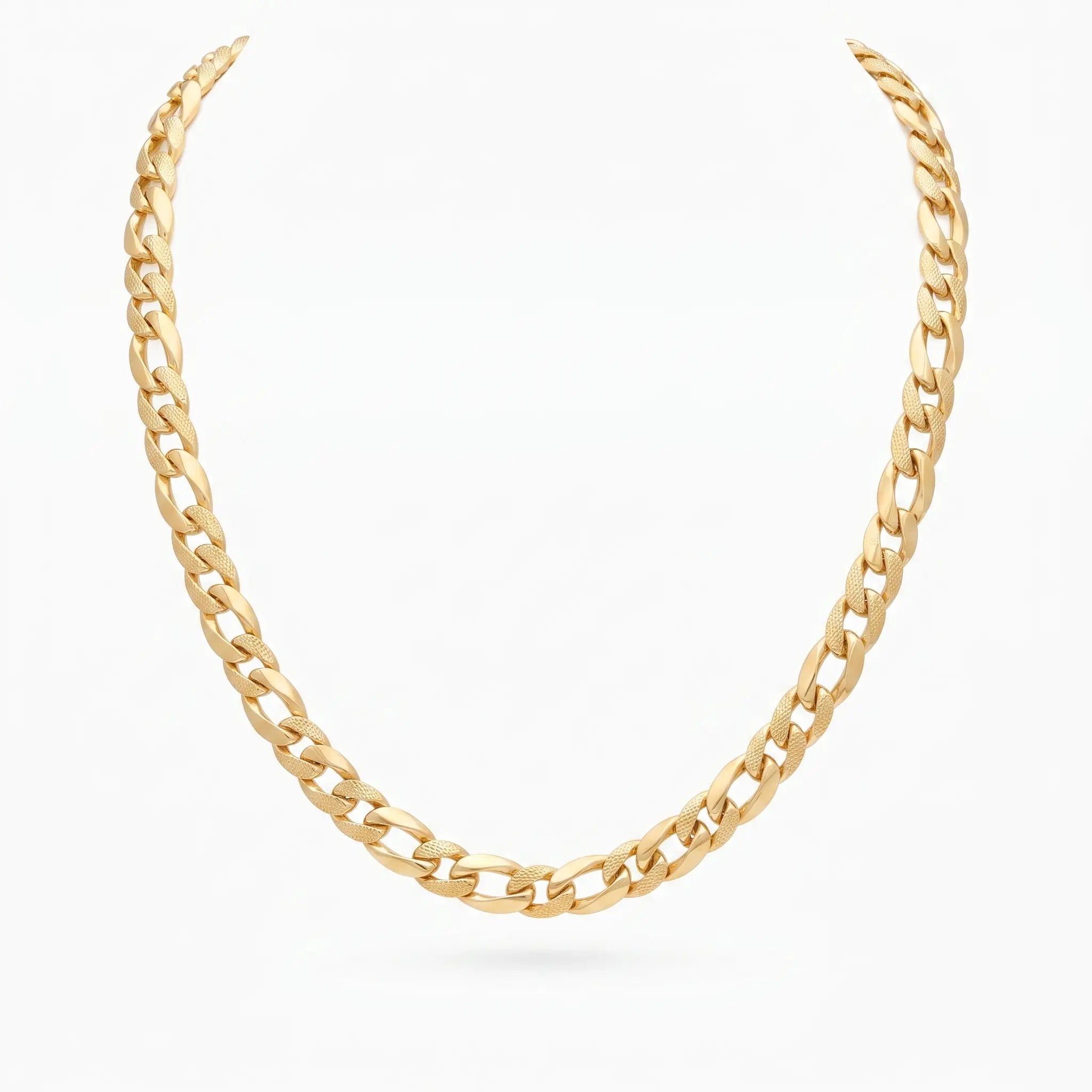 18K Gold Filled Large Lip Link Chain Necklace – Bold Statement Collar Chain for Men & Women