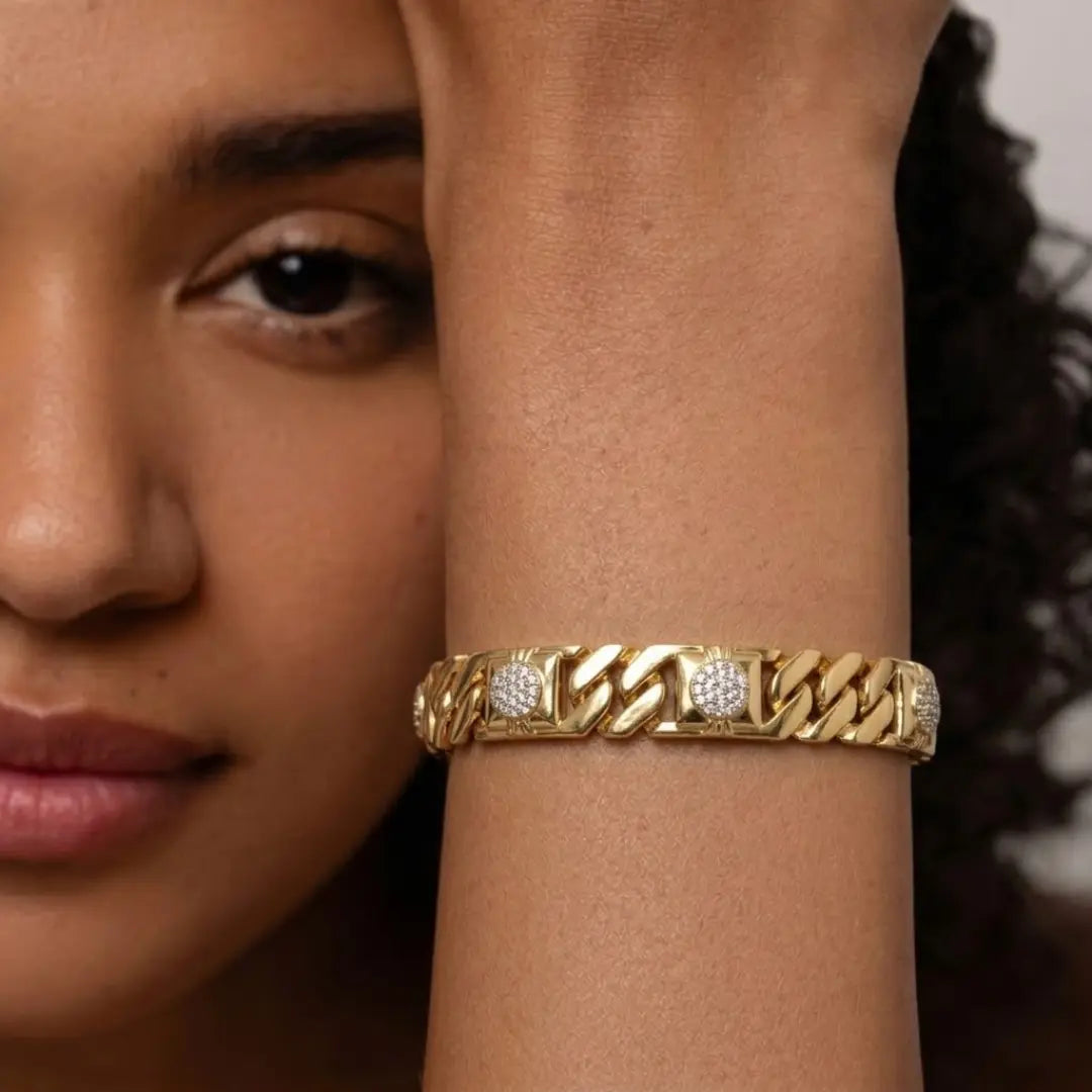 18K Gold Filled Diamond Bracelet