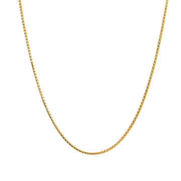 18K Gold Filled Box Chain Necklace – 60cm Sleek Square Link Chain