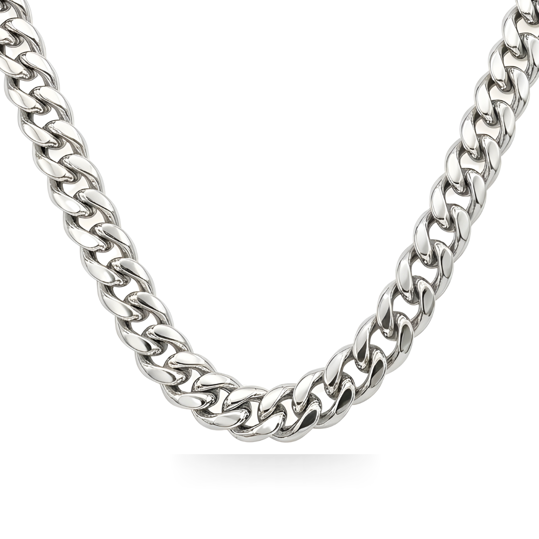 Silver Curb Cuban Link Chain 55cm x 6mm
