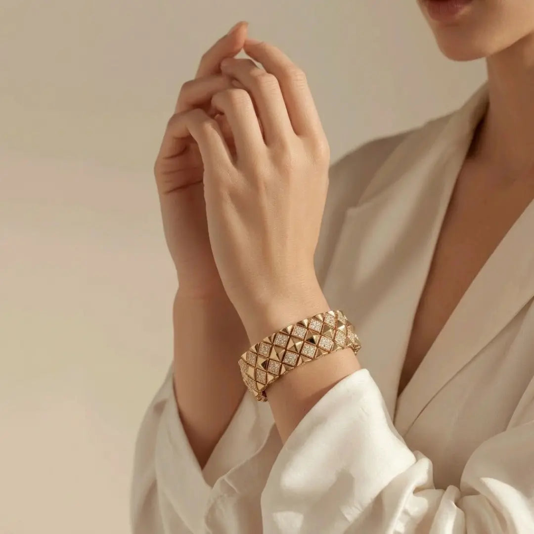 18K Rose Gold Filled Diamond Bracelet