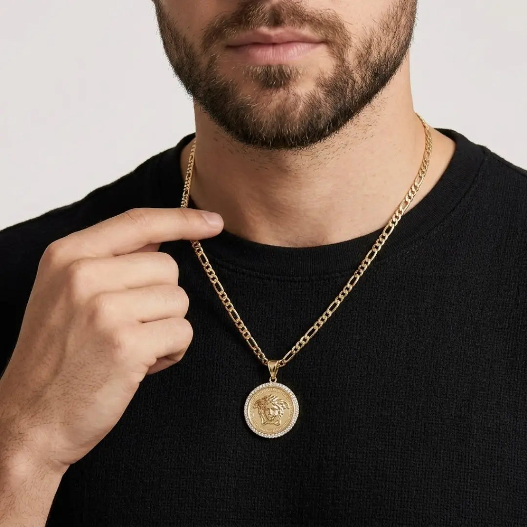 18K Gold Filled Large Pendant Necklace