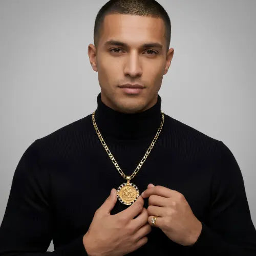 18k Gold Filled Sovereign Medallion Necklace