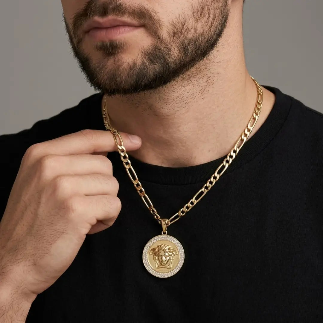 18K Gold Filled Large Pendant Necklace