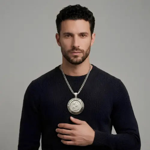Silver  Full Sovereign Pendant Necklace – 1913 Coin