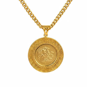 18K Gold Filled Customized  Full Sovereign Pendant Necklace