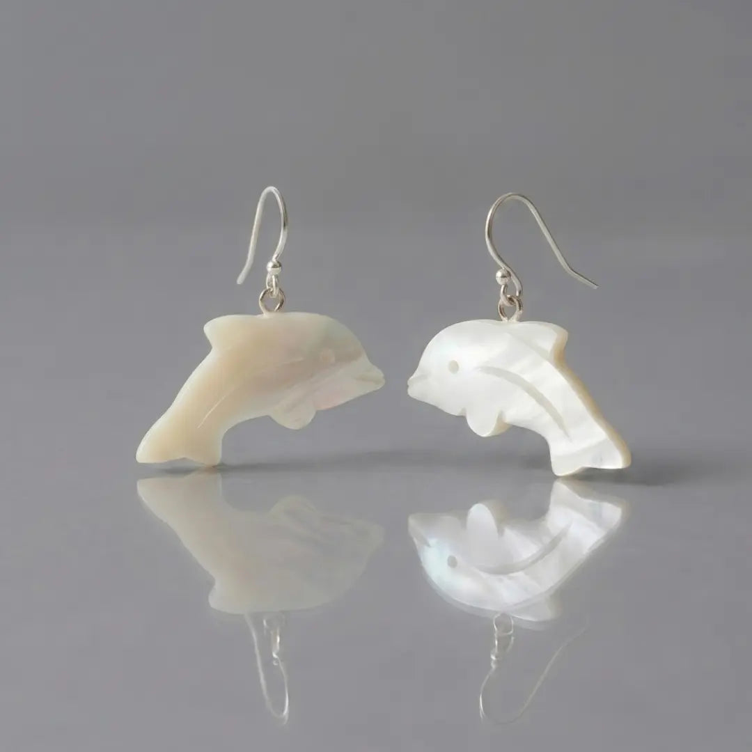 Shell Pearl Fish Earrings