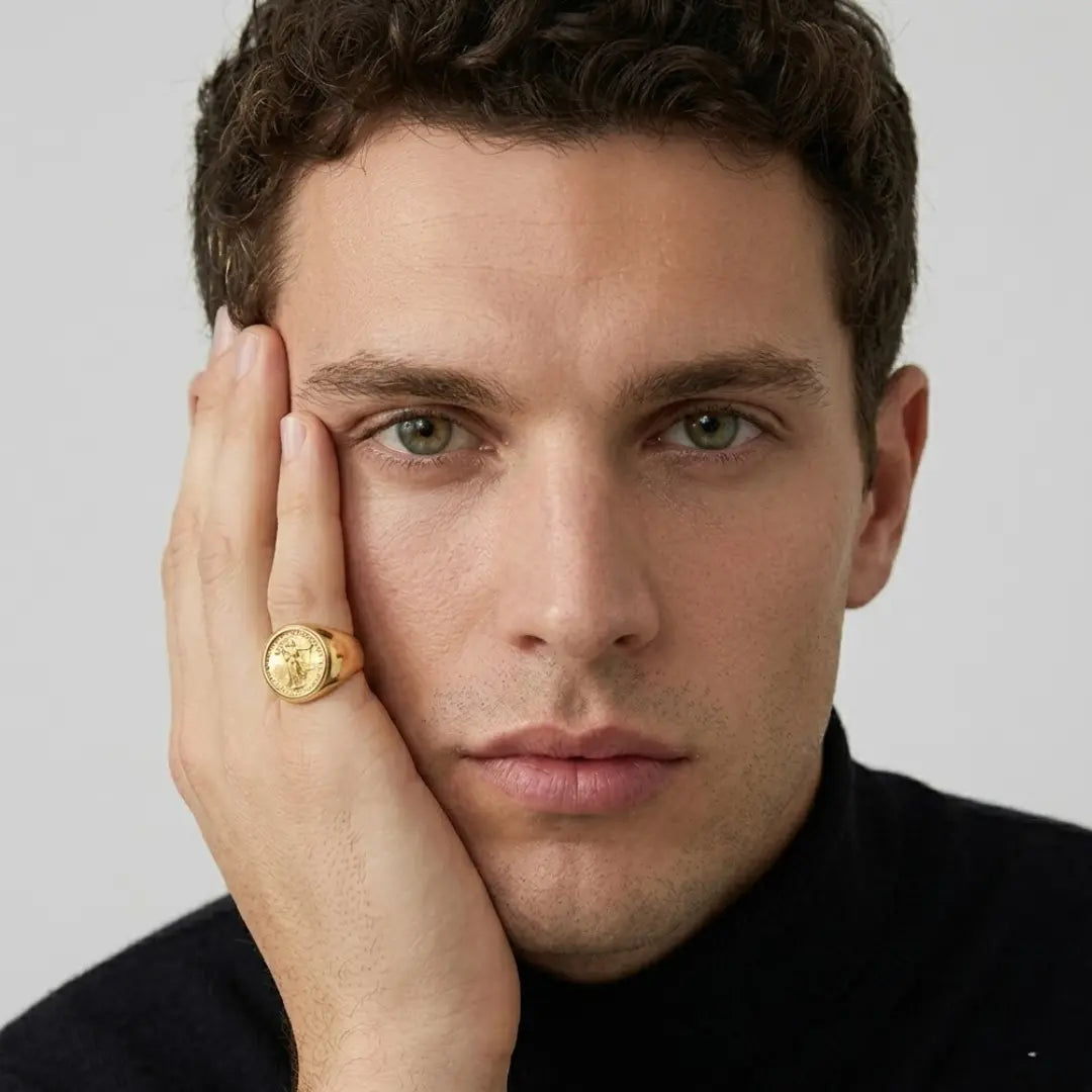 18K Gold Filled Liberty Coin Ring