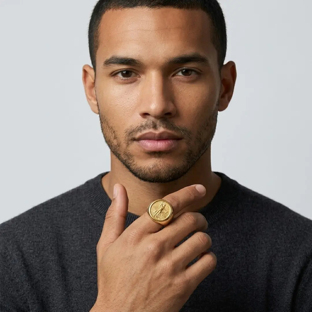 18K Gold Filled Liberty Coin Ring