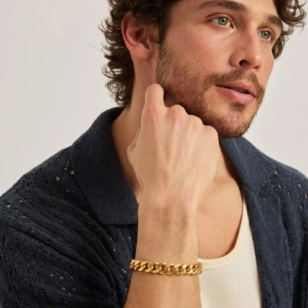 14K Gold Filled Cuban Link Chain & Bracelet