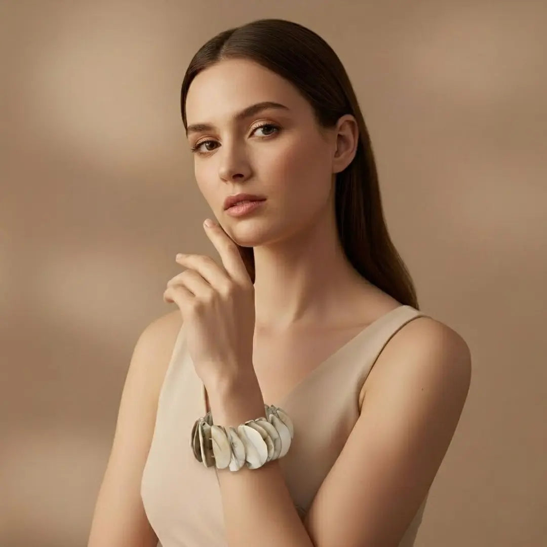 Brown Mother of Pearl Adjustable Bracelet
