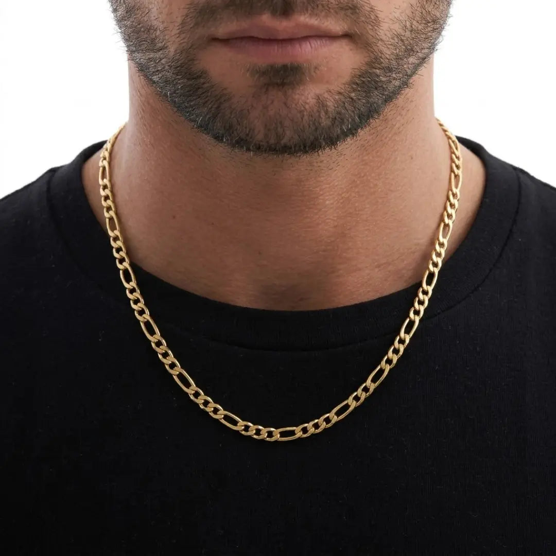 18K Gold Filled Figaro Chain Necklace 45cm x 4mm