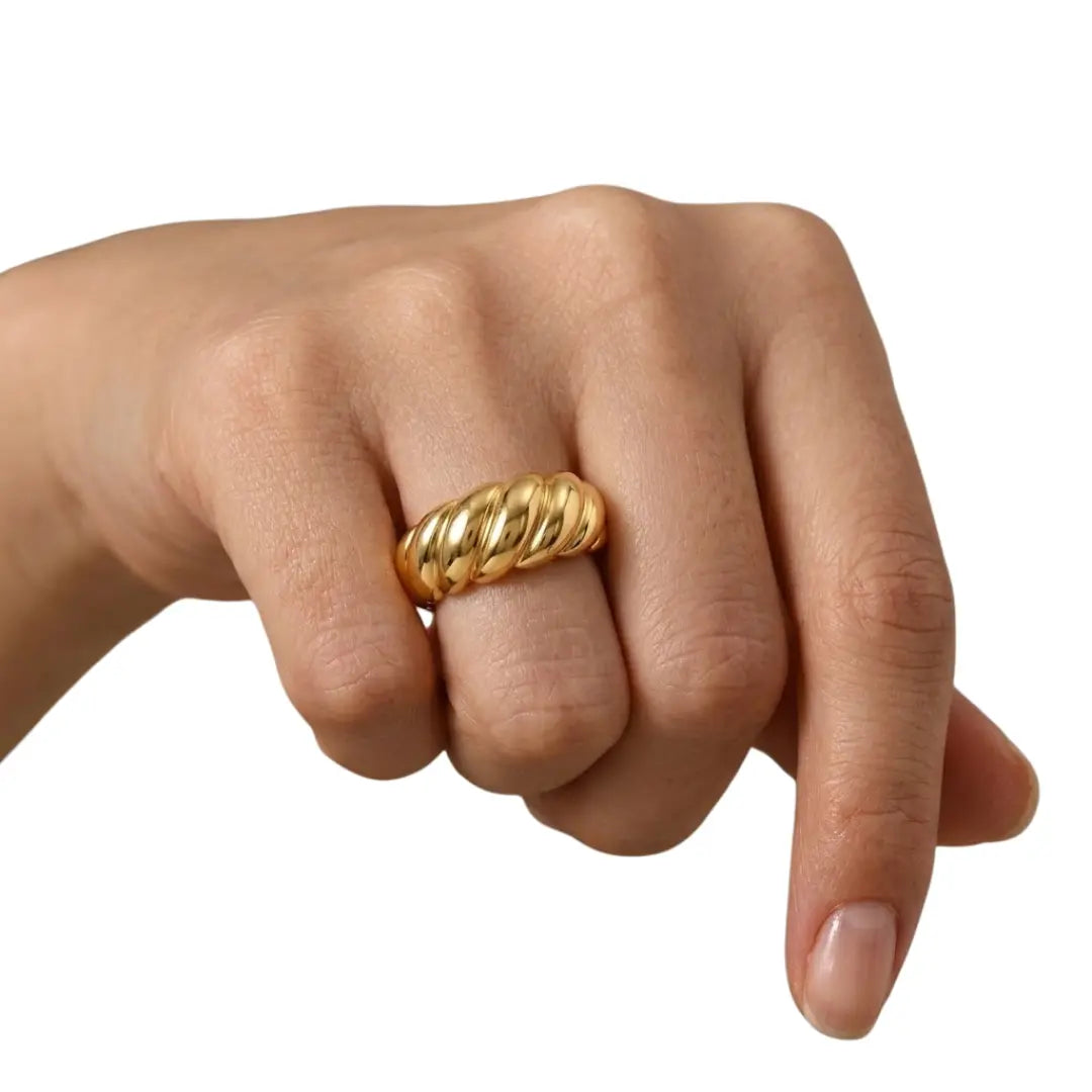 18K Gold Filled Women's Chunky Dome Ring