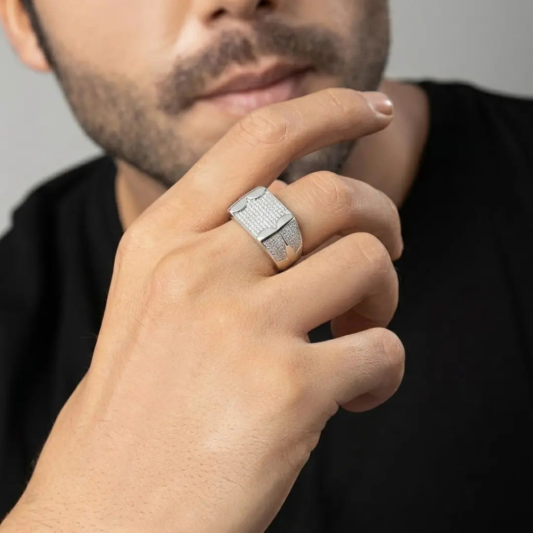 Luxury Silver Diamond Ring