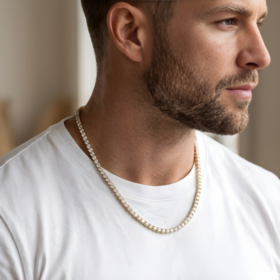 18K Gold Filled Moissanite Tennis Chain