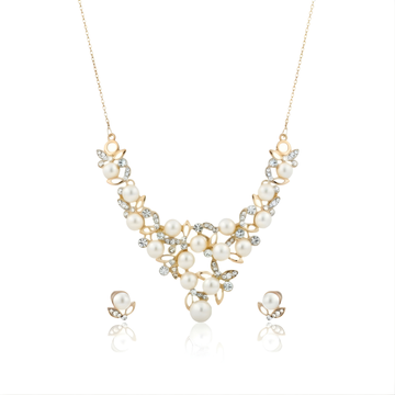 18K Gold Filled Pearl Fancy Set