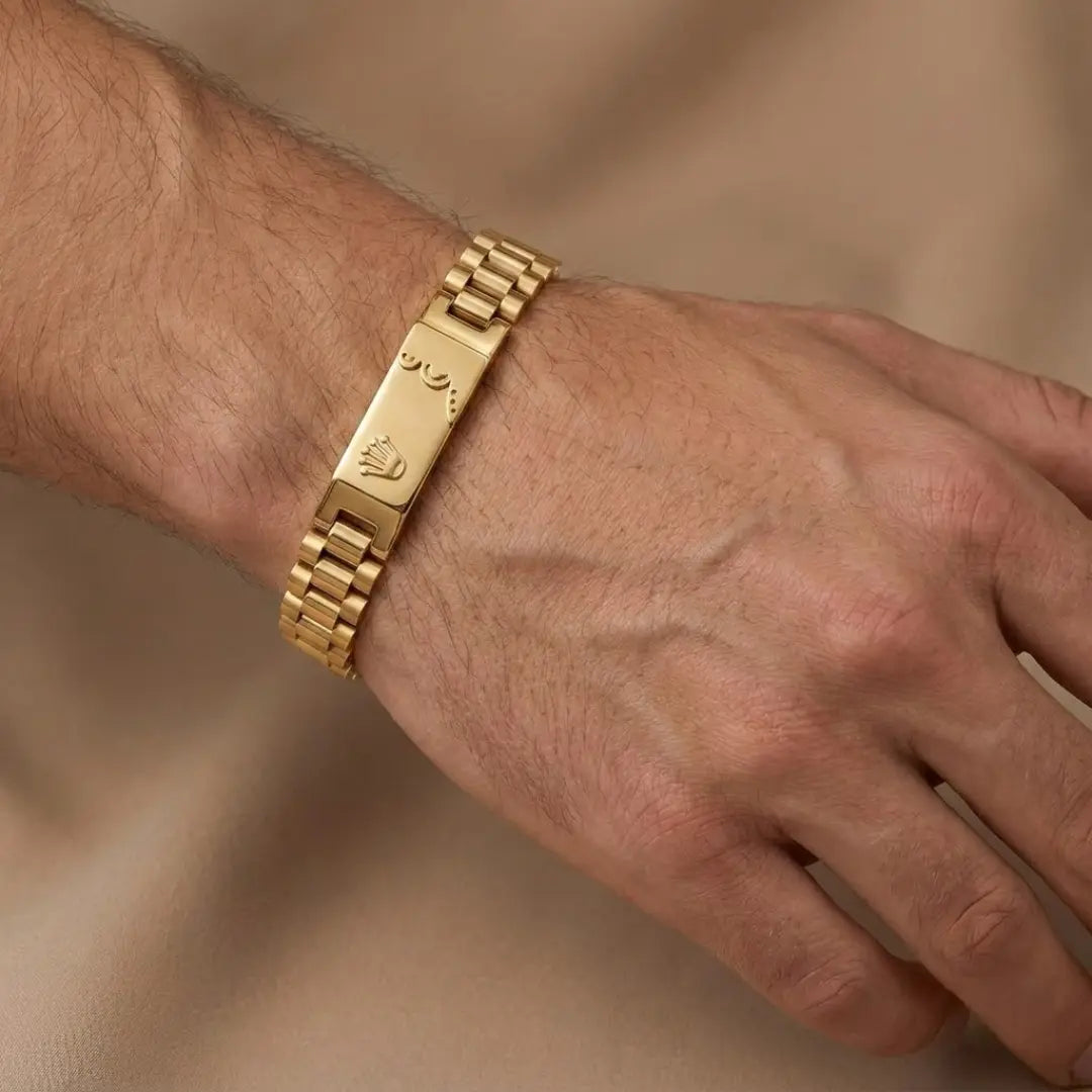 Luxury 18K Gold Stainless Steel Tarnish Proof Bracelet
