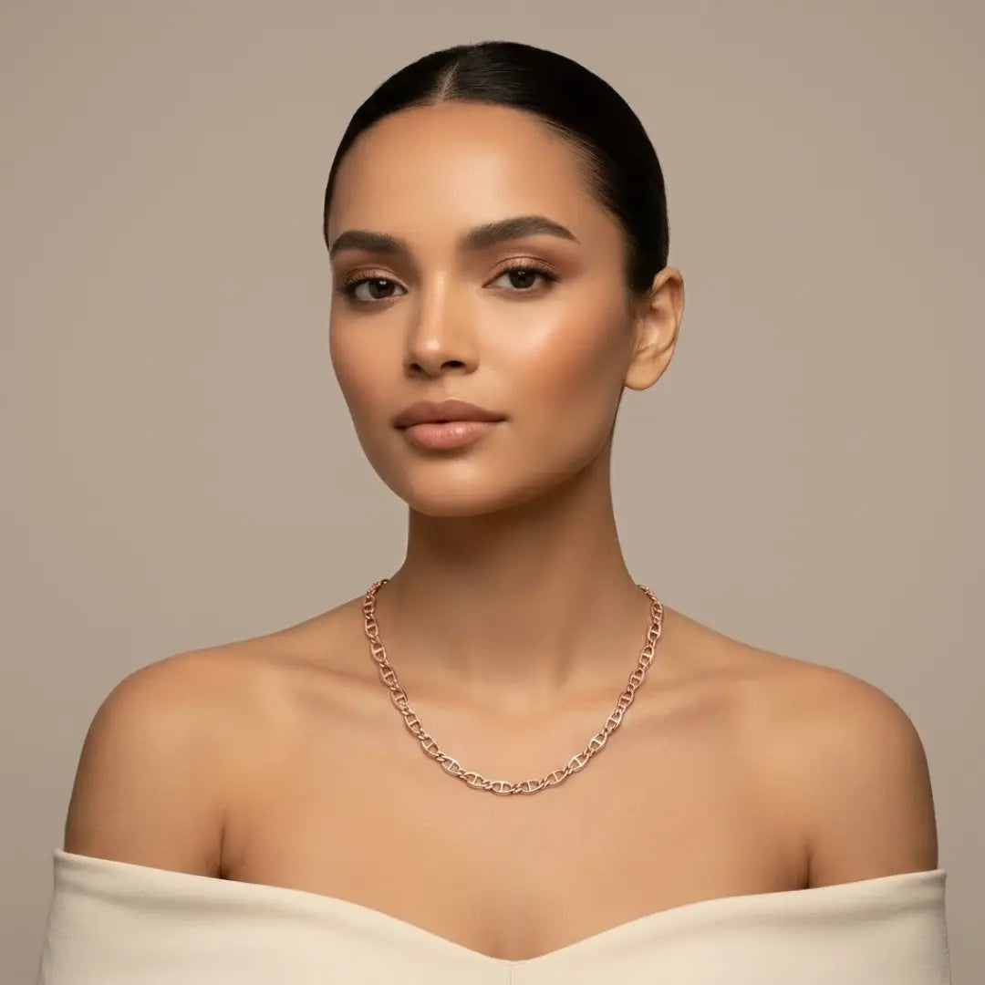 18K Rose Gold Chain 50xm x 3mm